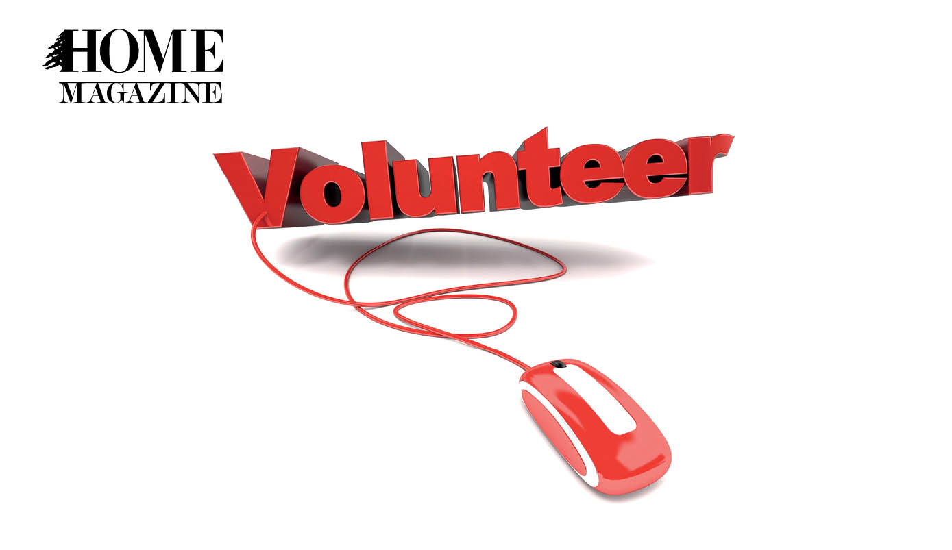 Volunteer text with keyboard mouse