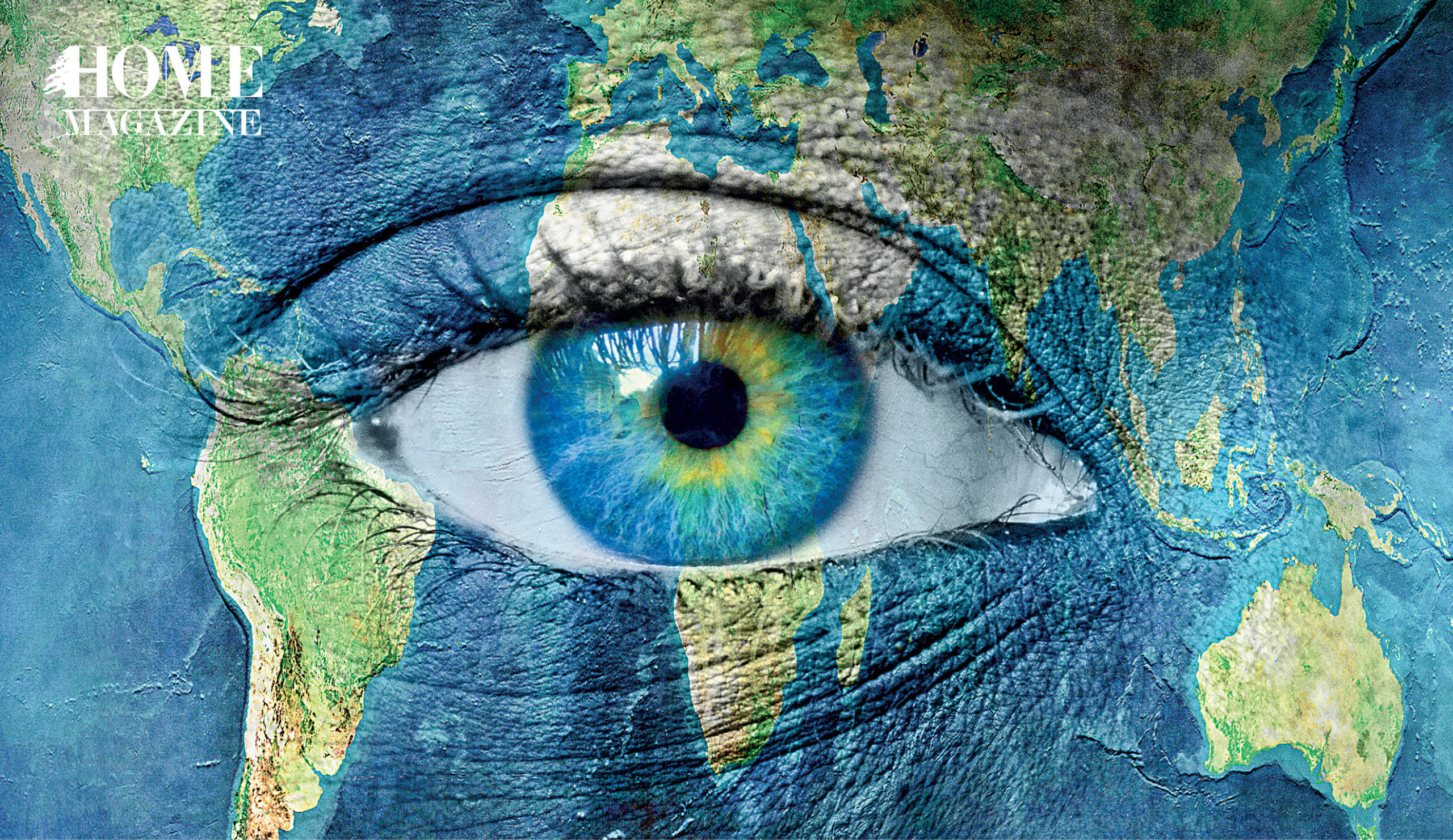 Blue and green eye